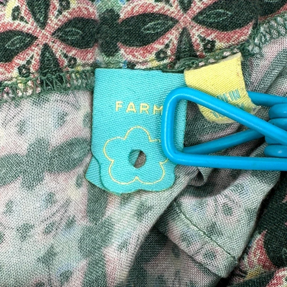 Farm Rio Honolulu Jumpsuit Size Small Green Floral Motif‎ Coastal Boho Global